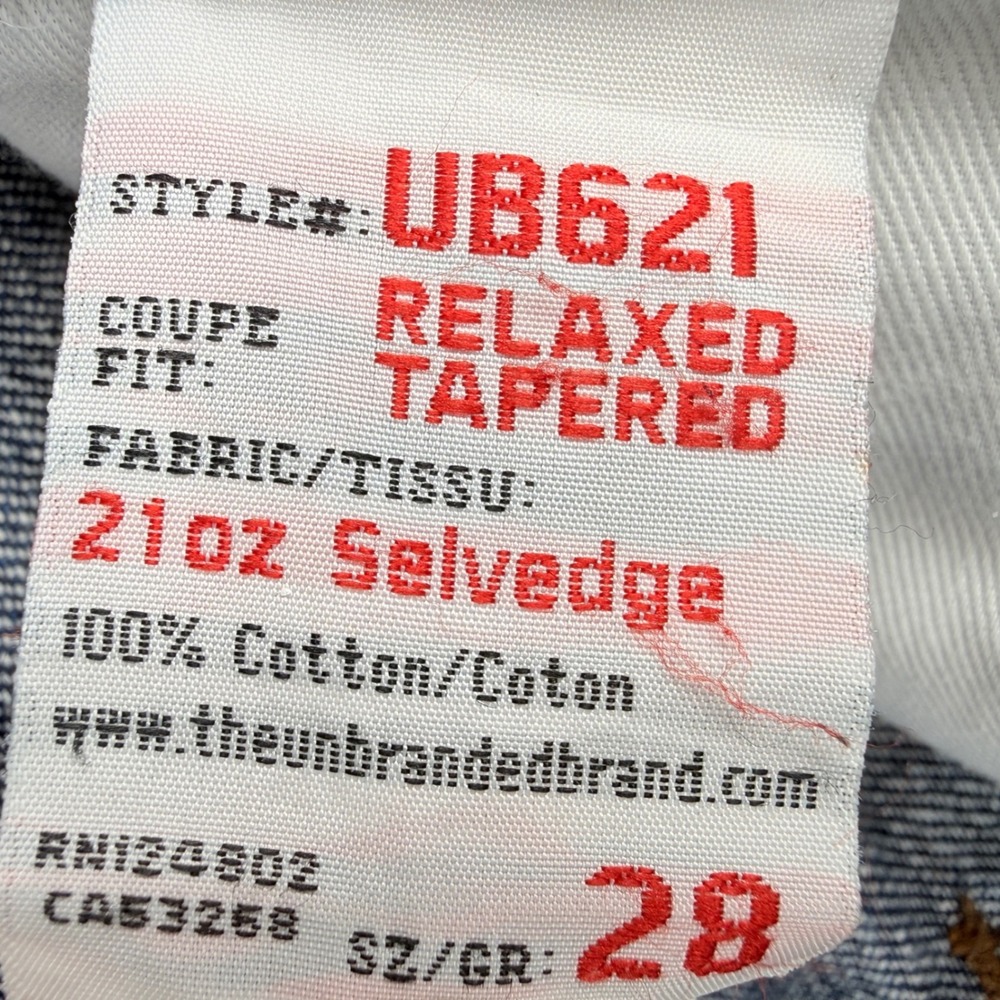 Unbranded Brand UB621 Jeans‎ Women 28 Blue Relaxed Tapered 21oz Selvedge Denim - Picture 2 of 12